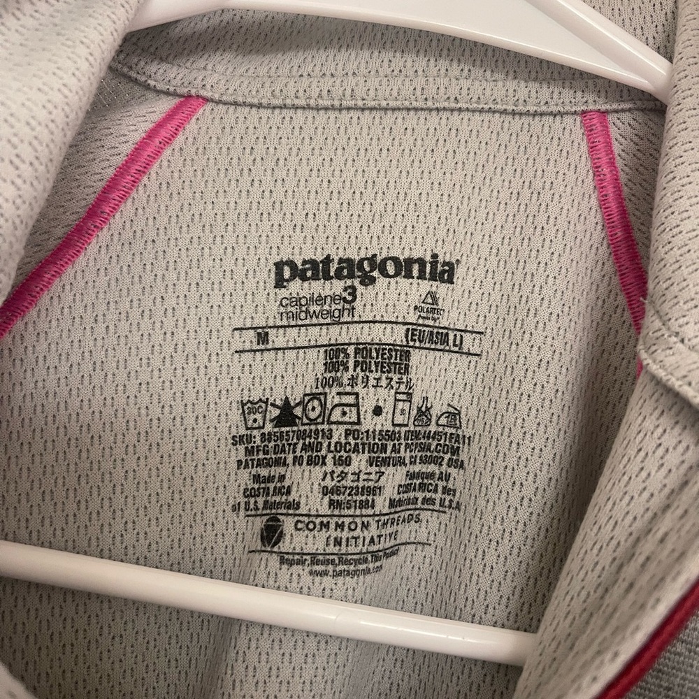 Patagonia Gorpcore Half Zip Lightweight Gray Pink Pullover Casual Hiking‎ - Picture 4 of 5